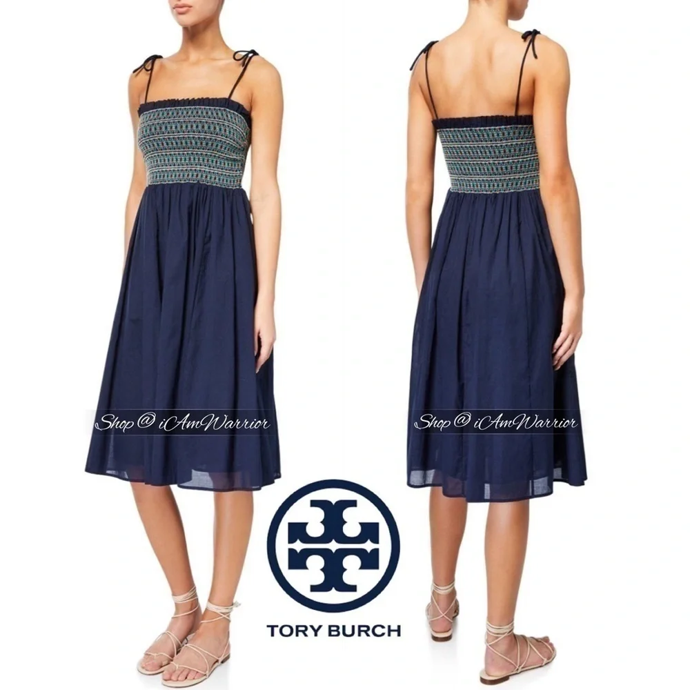 Tory Burch NWT smocked convertible dress/midi skirt/coverup *shop@iamwarrior